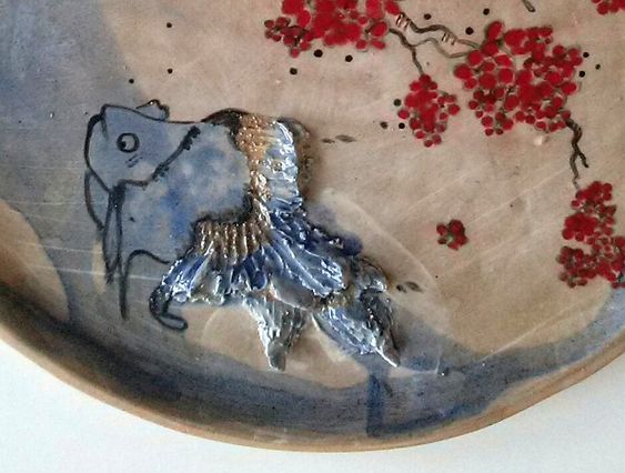 scultura-piatto-giapponese-ceramica-dettaglio